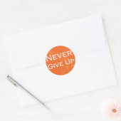 Gib niemals Orange auf! Runder Aufkleber (Umschlag)