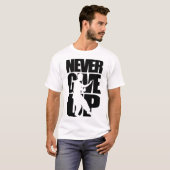 Gib niemals Wing Chun auf T-Shirt (Vorne ganz)