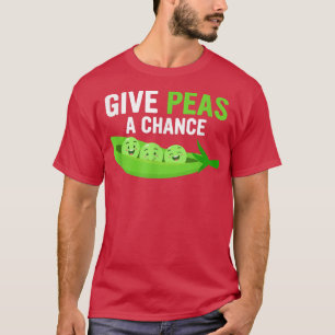 Gib Peas A Chance Funny Veganism Veggie T-Shirt