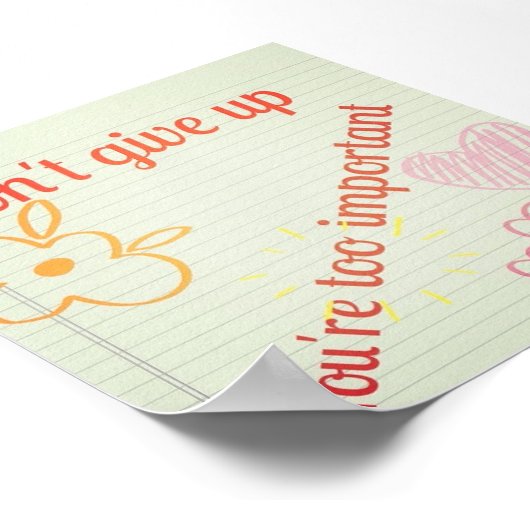 Gib Poster nicht auf (Ecke)