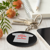 'Gib Quiche eine Chance' Schlüsselanhänger (Seite)