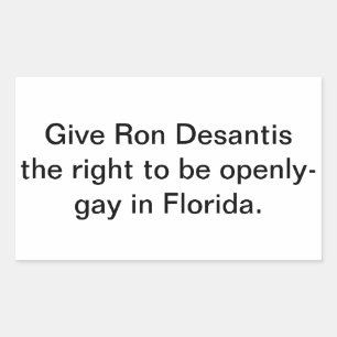 Gib Ron Dessantis Gay-Recht  Hankamer Artjunkhaus Rechteckiger Aufkleber