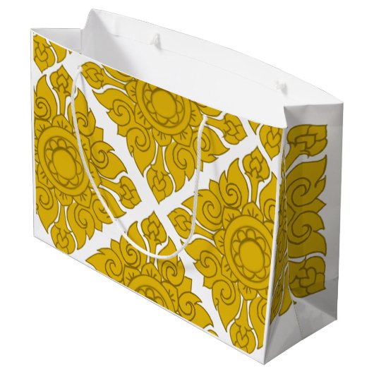 Gib schlechtes Papier. Große Geschenktüte (Rückseite Schrägansicht)