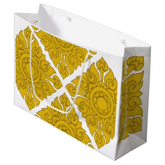 Gib schlechtes Papier. Große Geschenktüte (Vorderseite Schrägansicht)