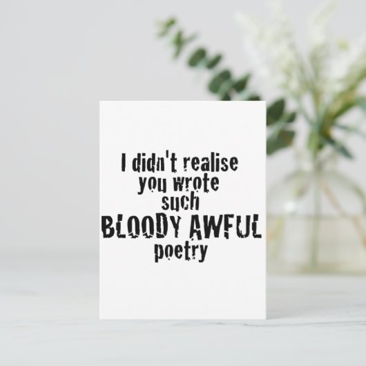 Gib uns dein Geld! Postkarte (Stehend Vorderseite)