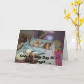 Gib uns heute unser tägliches Brot....notecard Karte (Gelbe Blume)