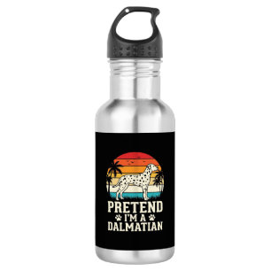 Gib vor, ich sei ein Dalmatiner-Retro-Hund Edelstahlflasche