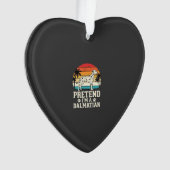 Gib vor, ich sei ein Dalmatiner-Retro-Hund Ornament (Vorderseite)