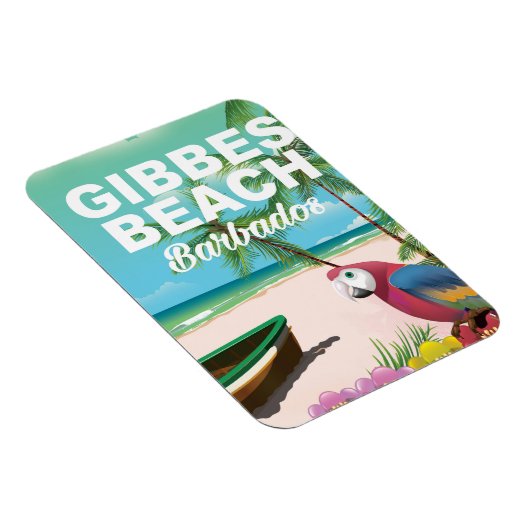 Gibbes Beach Barbados Urlaubsposter Magnet (Rechte Seite)