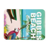 Gibbes Beach Barbados Urlaubsposter Magnet (Horizontal)