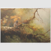 Gibbon-Affe im Dschungel Seidenpapier (Vorderseite)