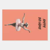 Gibbon-Affen-Ballett-Tänzer in einem Tutu, Geschenkpapier Set (Vorderseite 3)