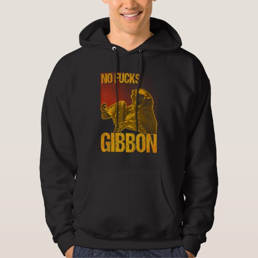 Gibbon Ape Monkey Animal 9 Hoodie (Vorderseite)