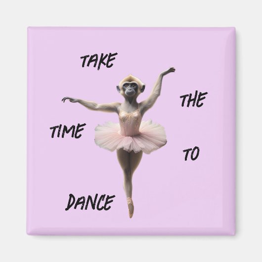 Gibbon Ballett Tänzer in einem Tutu, Magnet (Vorne)