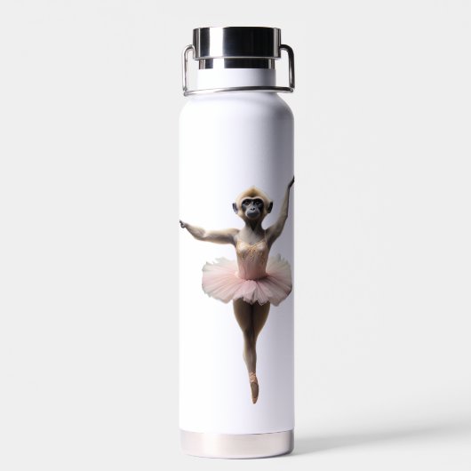 Gibbon Ballett Tänzer in einem Tutu, Trinkflasche (Rückseite)