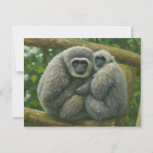 Gibbon Companies - Emotional Wildlife Portrait Postkarte