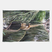 Gibbon Monkey, der nur herumhing, Geschirrtuch (Horizontal)