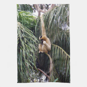 Gibbon Monkey, der nur herumhing, Geschirrtuch