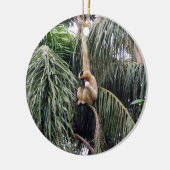 Gibbon Monkey, der nur herumhing, Keramikornament (Links)