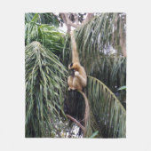 Gibbon Monkey Just Chillin, Med Fleece Blanket (Vorderseite)