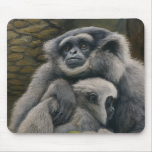 Gibbon Shelter - Portrait über die emotionale Wild Mousepad
