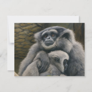 Gibbon Shelter - Portrait über die emotionale Wild Postkarte
