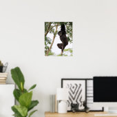 Gibbon Swinging from Tree Poster (Heimbüro)