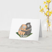 Gibbon Valentine's Day Card Karte (Gelbe Blume)