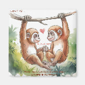 Gibbon Valentines Magnet (Vorne)