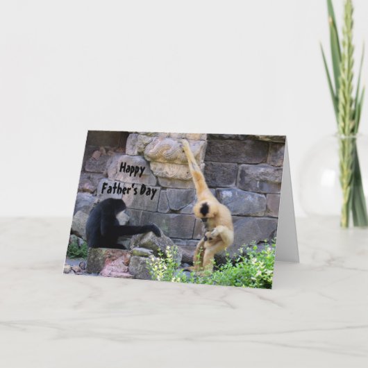 Gibbons dir eine glückliche Vatertagskarte Karte (Vorderseite)