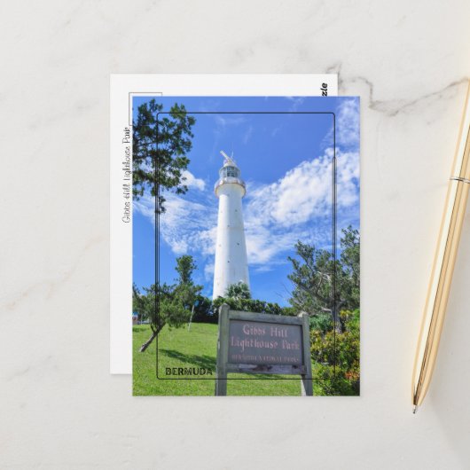 Gibbs Hill Lighthouse Park Postkarte (Vorderseite/Rückseite Beispiel)