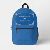 Gibbs' Regel 69 Bedruckter Rucksack (Vorderseite)