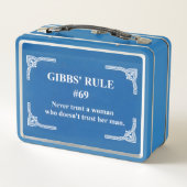 Gibbs' Regel 69 Metall Brotdose (Rückseite)