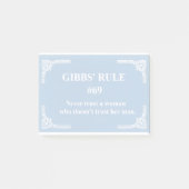 Gibbs' Regel 69 Post-it Klebezettel (Vorderseite)