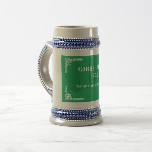 Gibbs' Regel 73 Bierglas (Vorderseite Links)