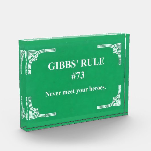 Gibbs' Regel 73 Fotoblock (Links)