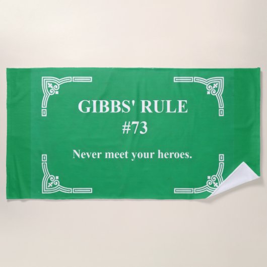 Gibbs' Regel 73 Strandtuch (Vorderseite)