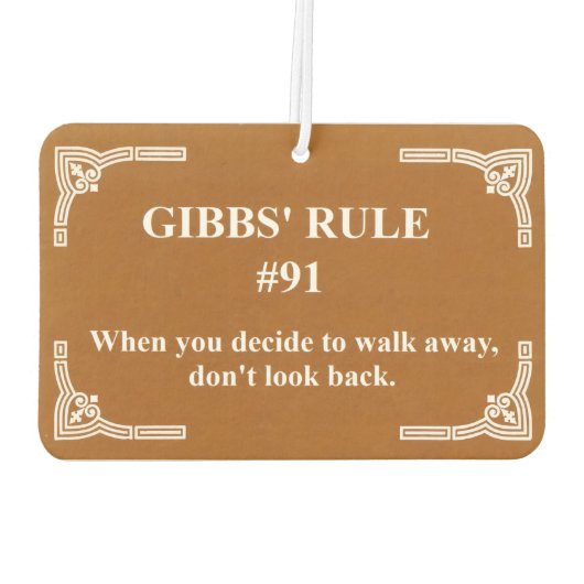 Gibbs' Regel 91 Autolufterfrischer (Rückseite)