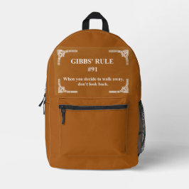 Gibbs' Regel 91 Bedruckter Rucksack