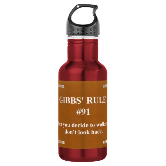 Gibbs' Regel 91 Edelstahlflasche (Vorderseite)