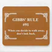 Gibbs' Regel 91 Mousepad (Vorne)