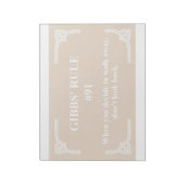 Gibbs' Regel 91 Notizblock (Rotiert)