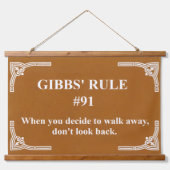 Gibbs' Regel 91 Wandteppich Mit Holzrahmen (Vorne)