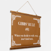 Gibbs' Regel 91 Wandteppich Mit Holzrahmen (Gewinkelt)