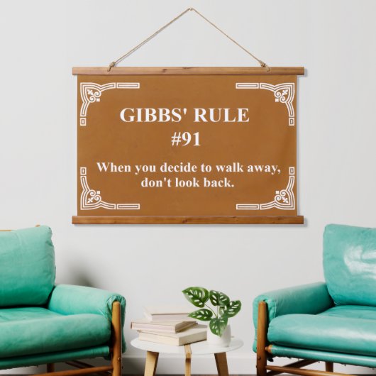 Gibbs' Regel 91 Wandteppich Mit Holzrahmen (Wohnzimmer)