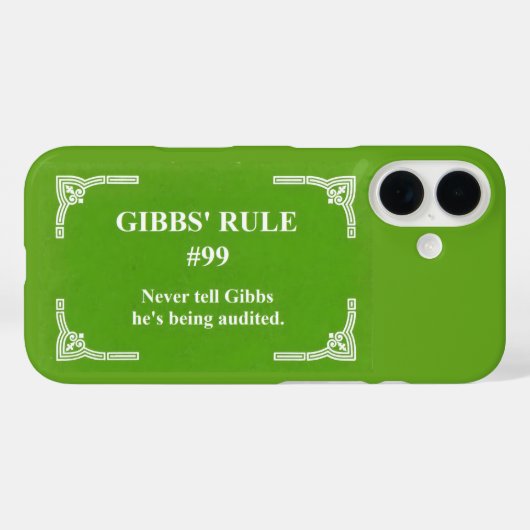 Gibbs' Regel 99 Case-Mate iPhone Hülle (Rückseite (Horizontal))