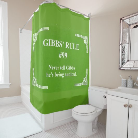 Gibbs' Regel 99 Duschvorhang (Beispiel)