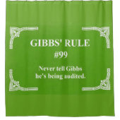 Gibbs' Regel 99 Duschvorhang (Vorderseite)