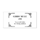 Gibbs' Regel 99 Gummistempel (Prägung)