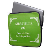 Gibbs' Regel 99 Laptopschutzhülle (Vorderseite Links)